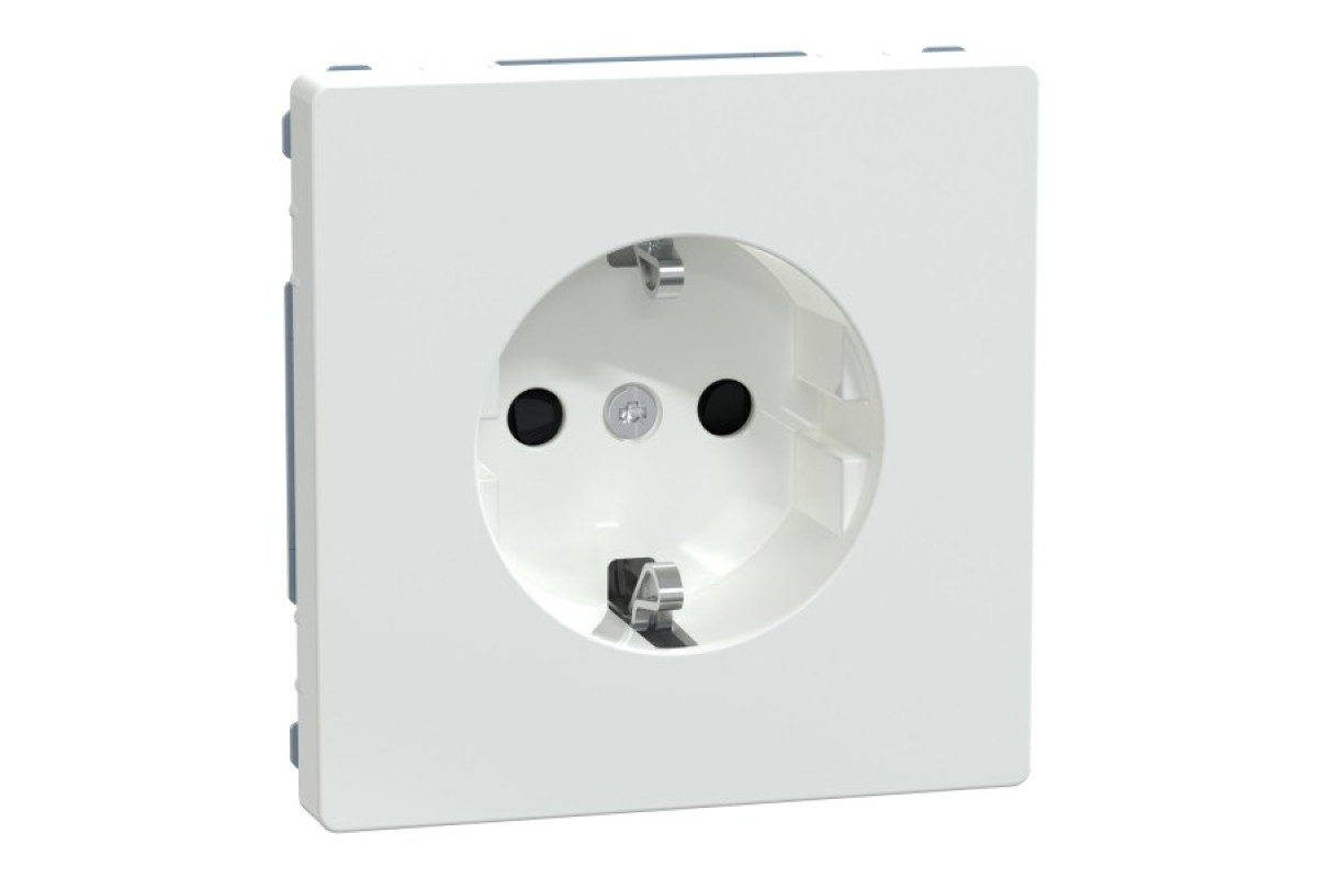 D-Life Розетка з заземленням і шторкою Білий лотос (MTN2300-6035)