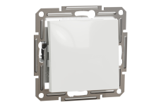 Вимикач кнопковий, білий, Asfora, без рамки (EPH0770121)