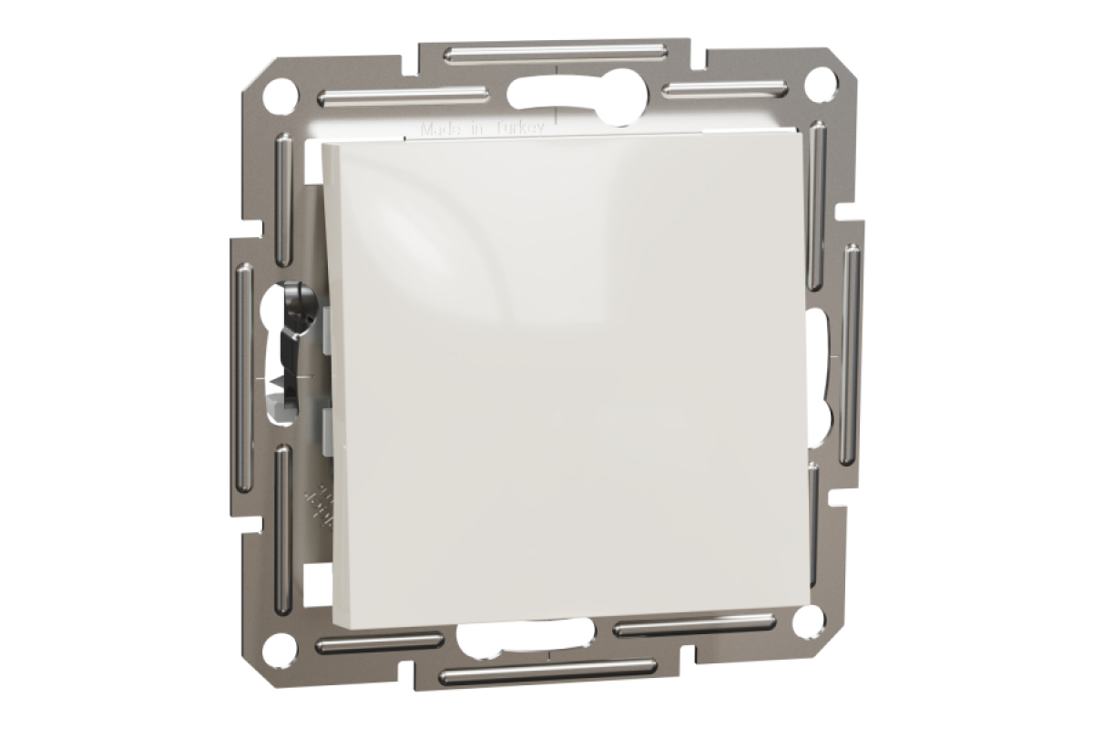 Вимикач кнопковий, кремовий, Asfora, без рамки (EPH0770123)