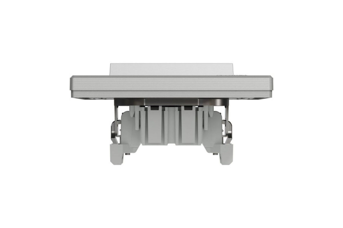 Вимикач одноклавішниий самозажимний Asfora Алюміній (EPH0100161)