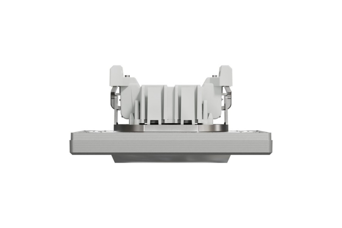 Вимикач одноклавішниий самозажимний Asfora Алюміній (EPH0100161)