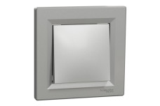 Вимикач одноклавішниий самозажимний Asfora Алюміній (EPH0100161)