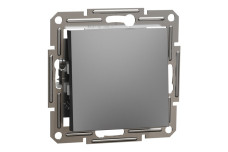 Вимикач одноклавішниий самозажимний Asfora Антрацит (EPH0100171)