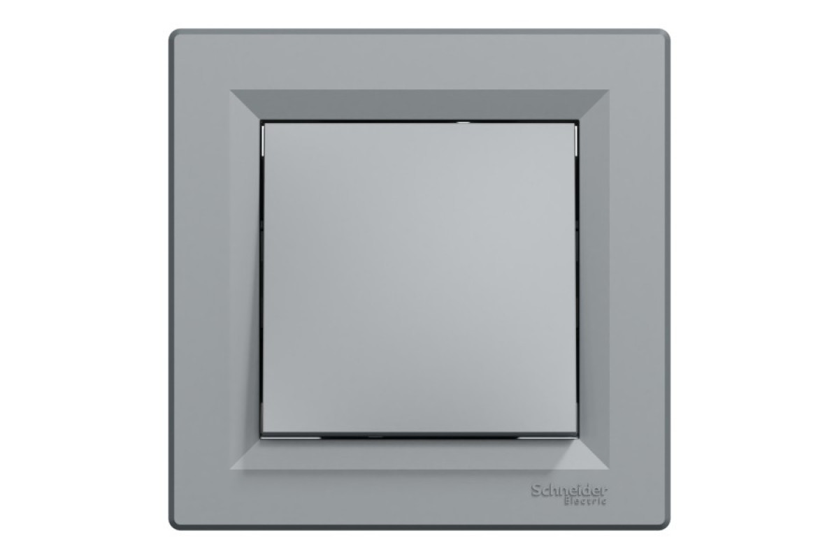 Вимикач одноклавішниий самозажимний Asfora Сталь (EPH0100162)