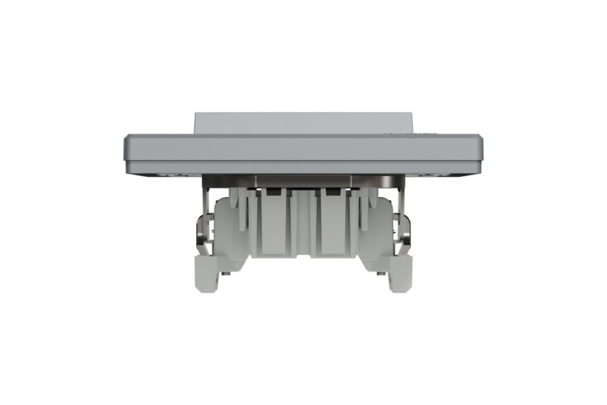 Вимикач одноклавішниий самозажимний Asfora Сталь (EPH0100162)