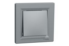 Вимикач одноклавішниий самозажимний Asfora Сталь (EPH0100162)