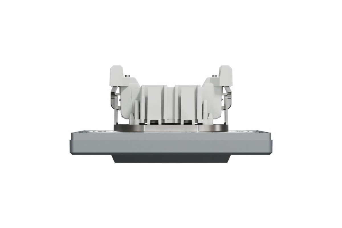 Вимикач одноклавішниий самозажимний Asfora Сталь (EPH0100162)