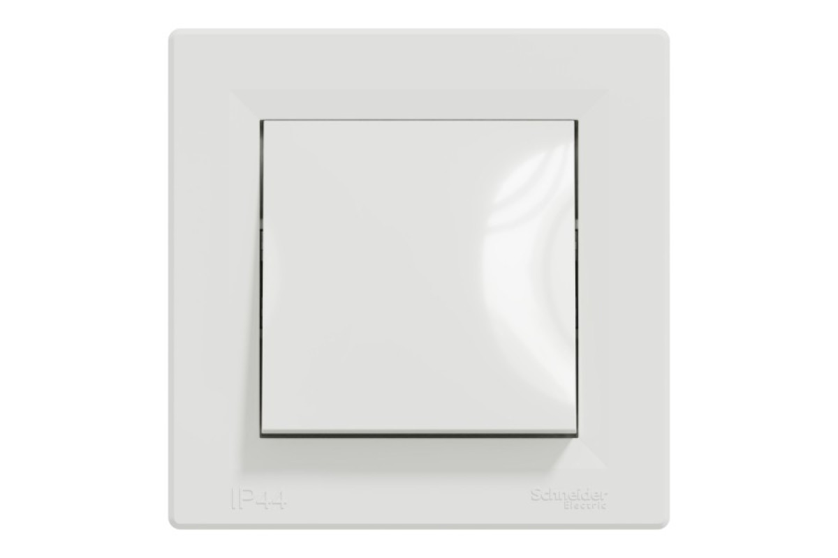 Вимикач одноклавішниий самозажимний ІР44 Білий Asfora (EPH0100221)