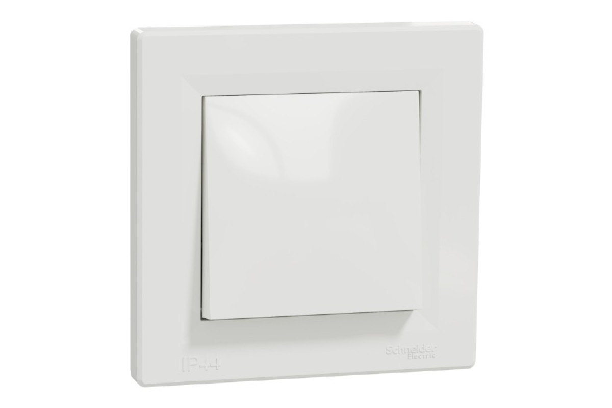 Вимикач одноклавішниий самозажимний ІР44 Білий Asfora (EPH0100221)