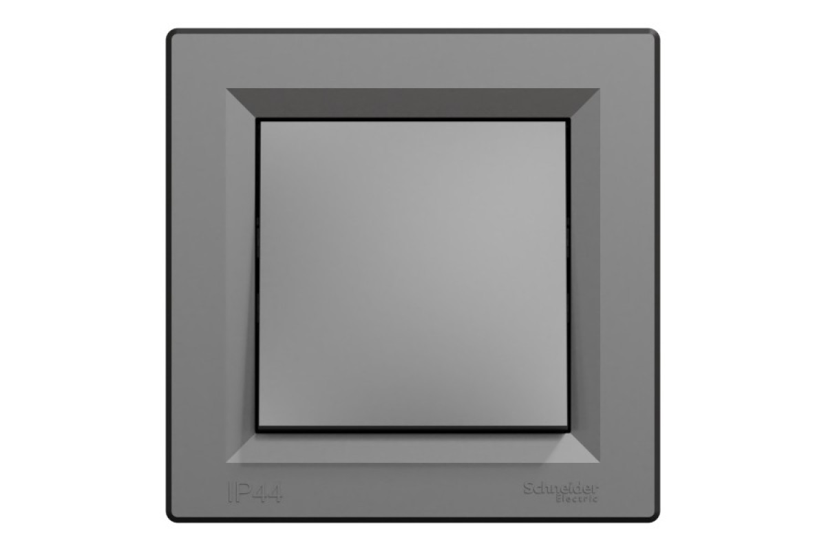 Вимикач одноклавішниий самозажимний Антрацит IP44 Asfora (EPH0100271)