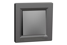 Вимикач одноклавішниий самозажимний Антрацит IP44 Asfora (EPH0100271)