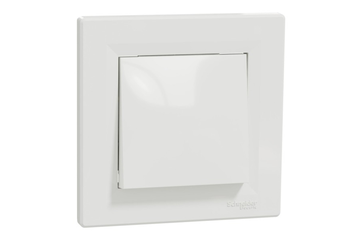 Вимикач одноклавішниий самозажимний Білий Asfora (EPH0100121)