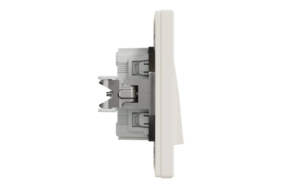 Вимикач одноклавішний САМОЗАЖИМНОЙ Крем Asfora (EPH0100123)