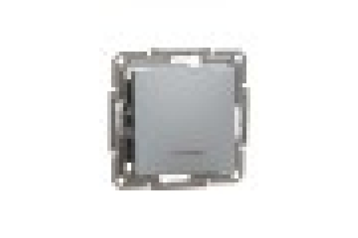 Вимикач одноклавішний, з підсвіткою, Самозажимний, Asfora Сталь (EPH1400162)