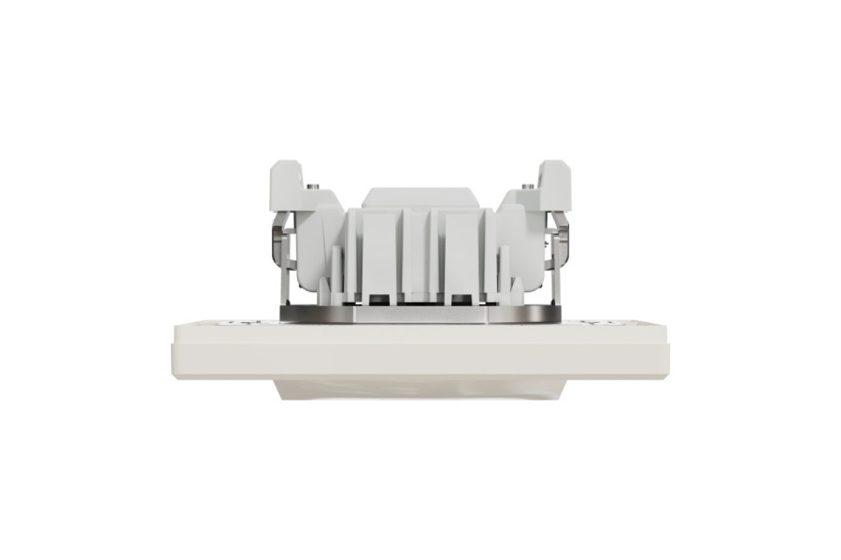 Вимикач одноклавішний, з підсвіткою, Самозажимний, Крем Asfora (EPH1400123)