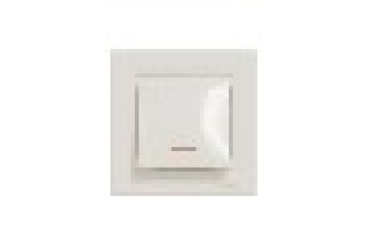 Вимикач одноклавішний, з підсвіткою, Самозажимний, Крем Asfora (EPH1400123)