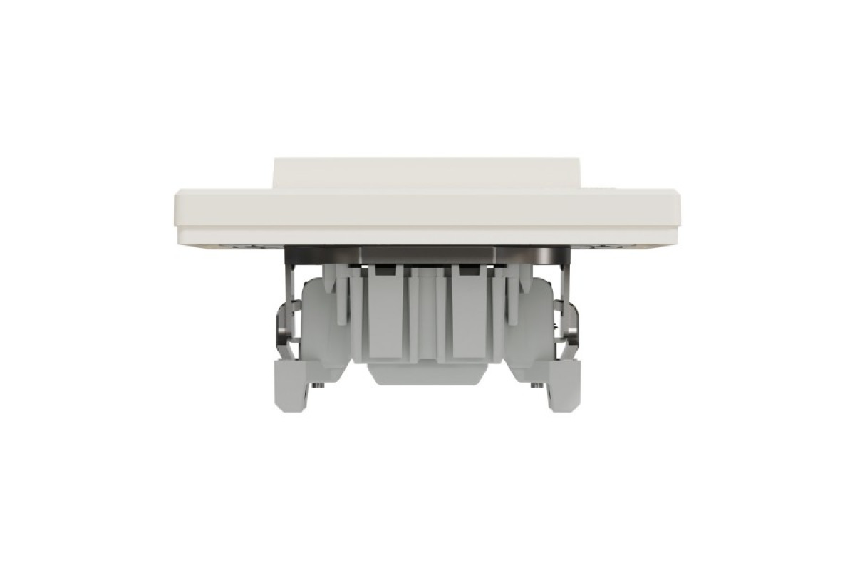 Вимикач одноклавішний, з підсвіткою, Самозажимний, Крем Asfora (EPH1400123)