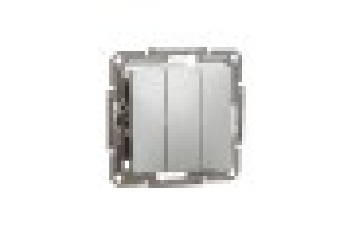 Вимикач трьохклавішний Алюміній Asfora (EPH2100161)