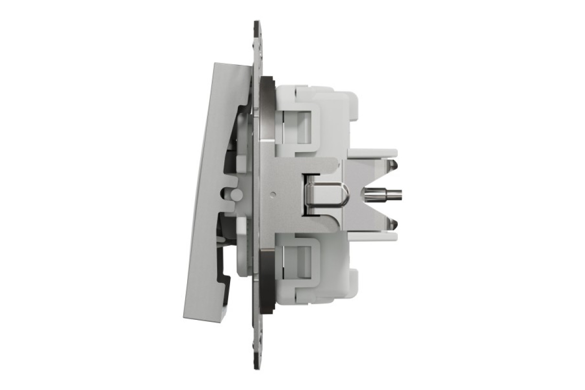 Вимикач трьохклавішний Алюміній Asfora (EPH2100161)