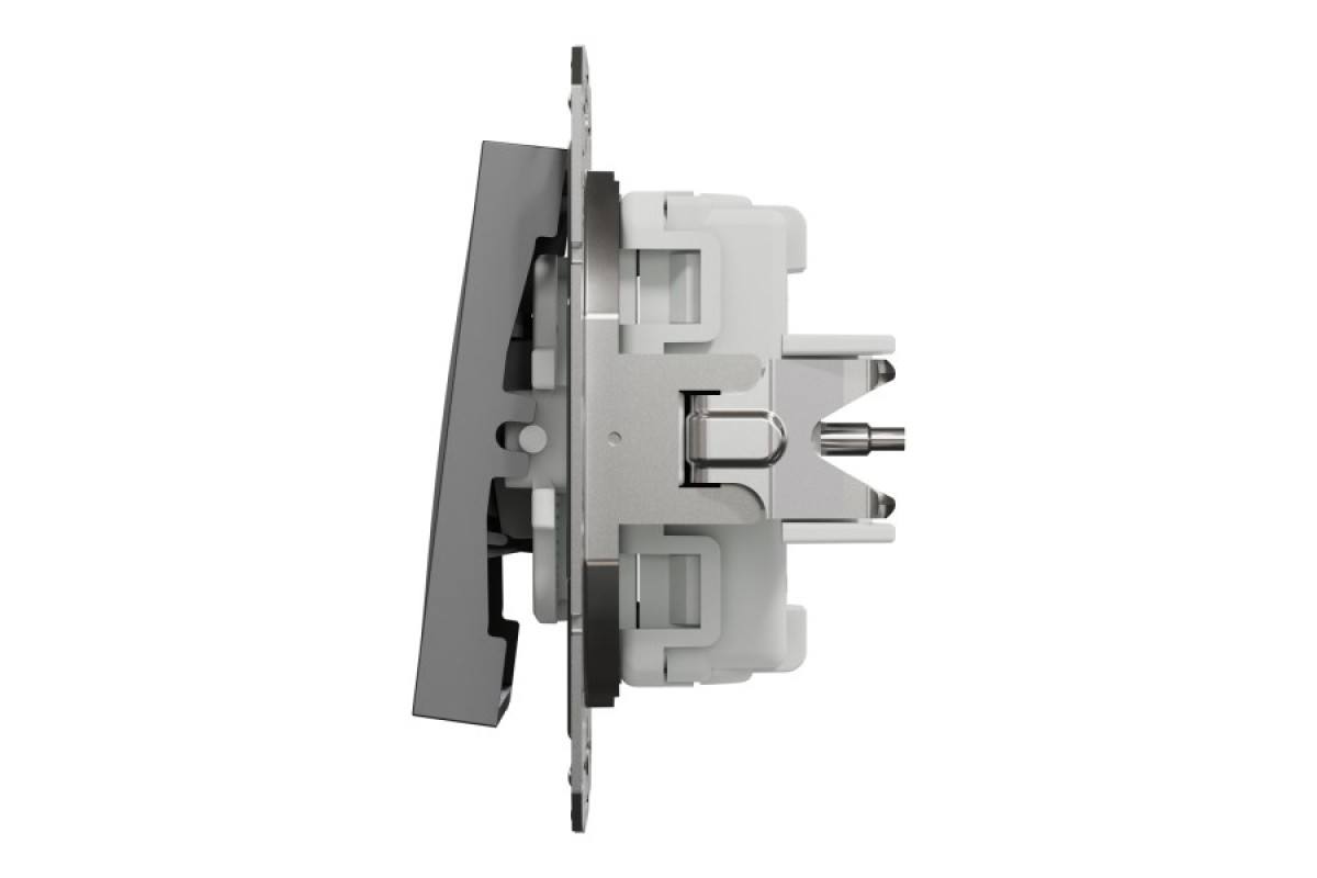 Вимикач трьохклавішний Антрацит Asfora (EPH2100171)