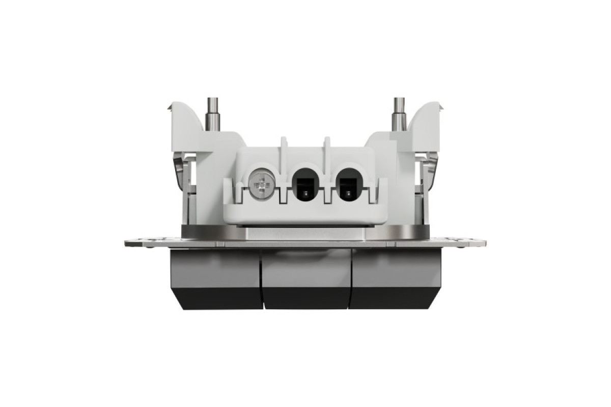 Вимикач трьохклавішний Антрацит Asfora (EPH2100171)