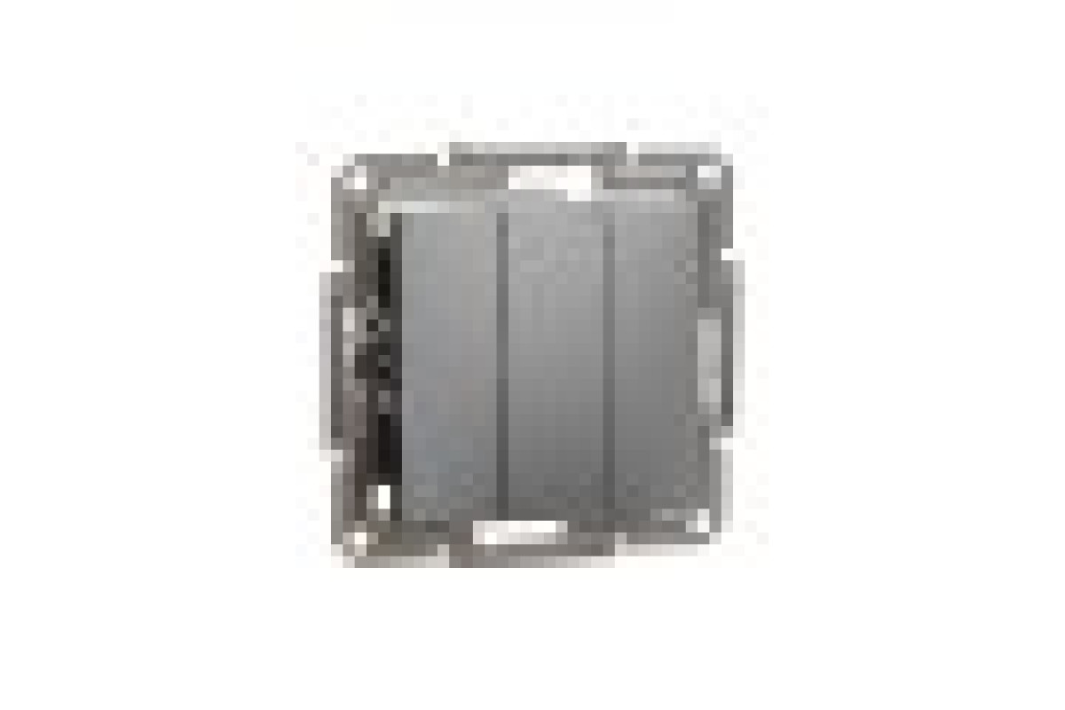 Вимикач трьохклавішний Антрацит Asfora (EPH2100171)