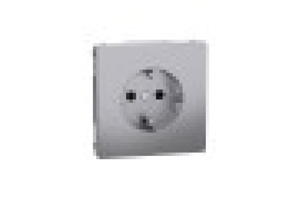 D-Life Розетка з заземленням і шторкою Нержавіюча сталь (MTN2300-6036)