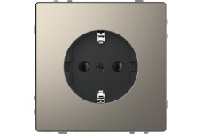 D-Life Розетка з заземленням без шт Нікель (MTN2301-6050)