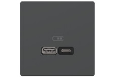 D-Life Розетка з заземленням без шторки Антрацит (MTN2301-6034)