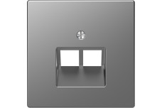 D-Life Центральна накладка 2*RJ45 Нержавіюча сталь (MTN4522-6036)