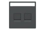 D-Life Центральна накладка 2- модульний роз'єм Антрацит (MTN4564-6034)