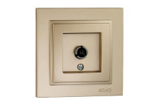 Розетка TV кінцева з екраном (8DB-12DB-18DB-20DB), Mono Electric, DESPINA (титан) (102-222205-138)