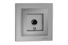 Розетка TV прохідна з екраном (8DB-12DB-18DB-20DB), Mono Electric, DESPINA (антрацит) (102-242405-137)