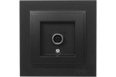 Розетка TV прохідна з екраном (8DB-12DB-18DB-20DB), Mono Electric, DESPINA (графіт) (102-202005-137)