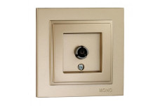 Розетка TV прохідна з екраном (8DB-12DB-18DB-20DB), Mono Electric, DESPINA (титан) (102-222205-137)