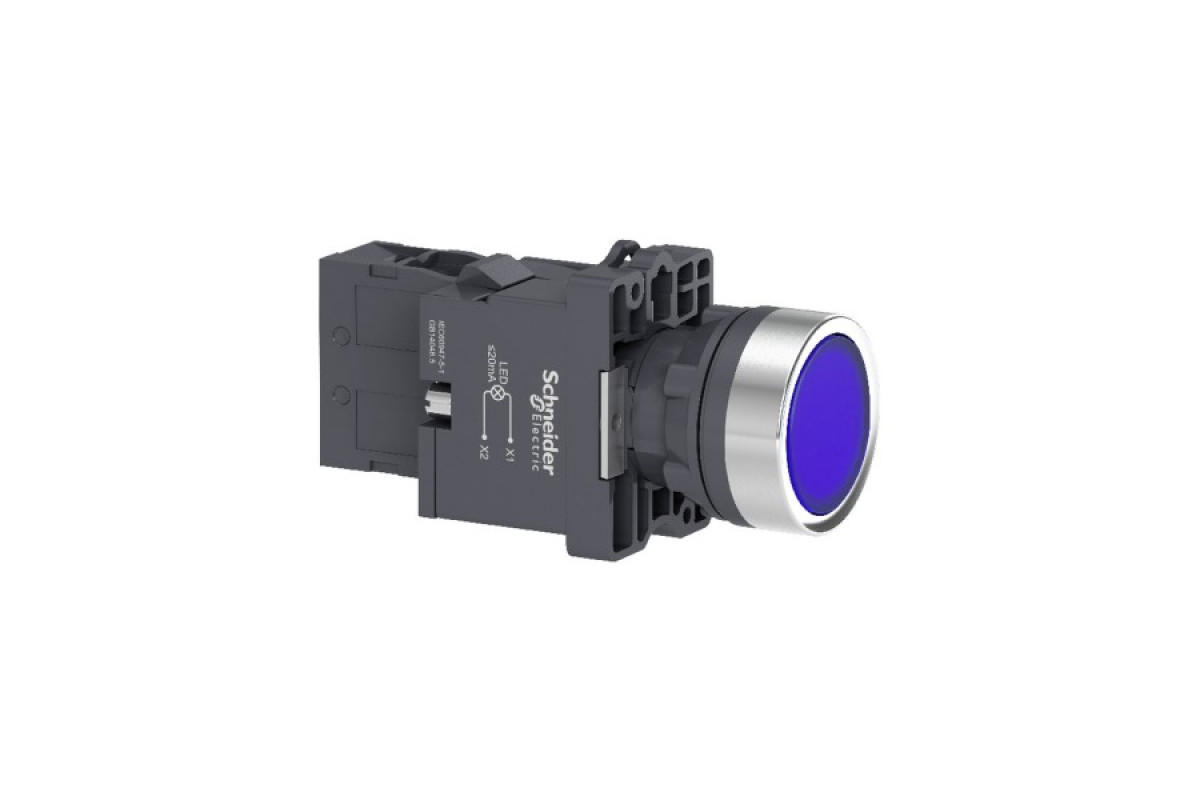 Кнопка з підсвічуванням з вбудованною світлодіодною лампою синього кольору, 1NO (XA2EW36M1)