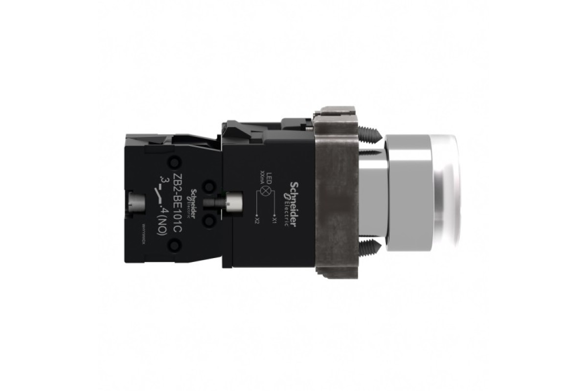 Кнопка с подсветкой, Easy Harmony XB2, пружинный возврат, 1NO (XB2BW31B1C)