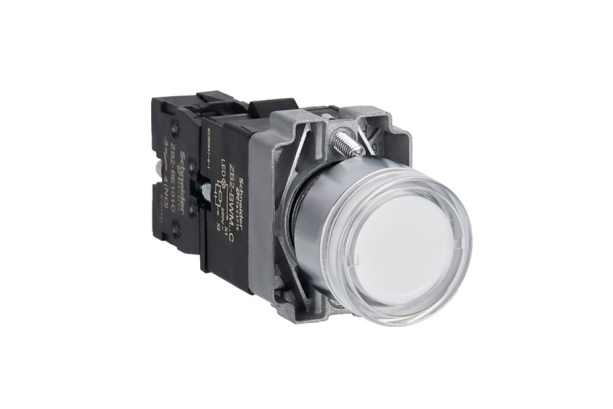 Кнопка с подсветкой, Easy Harmony XB2, пружинный возврат, 1NO (XB2BW31M1C)