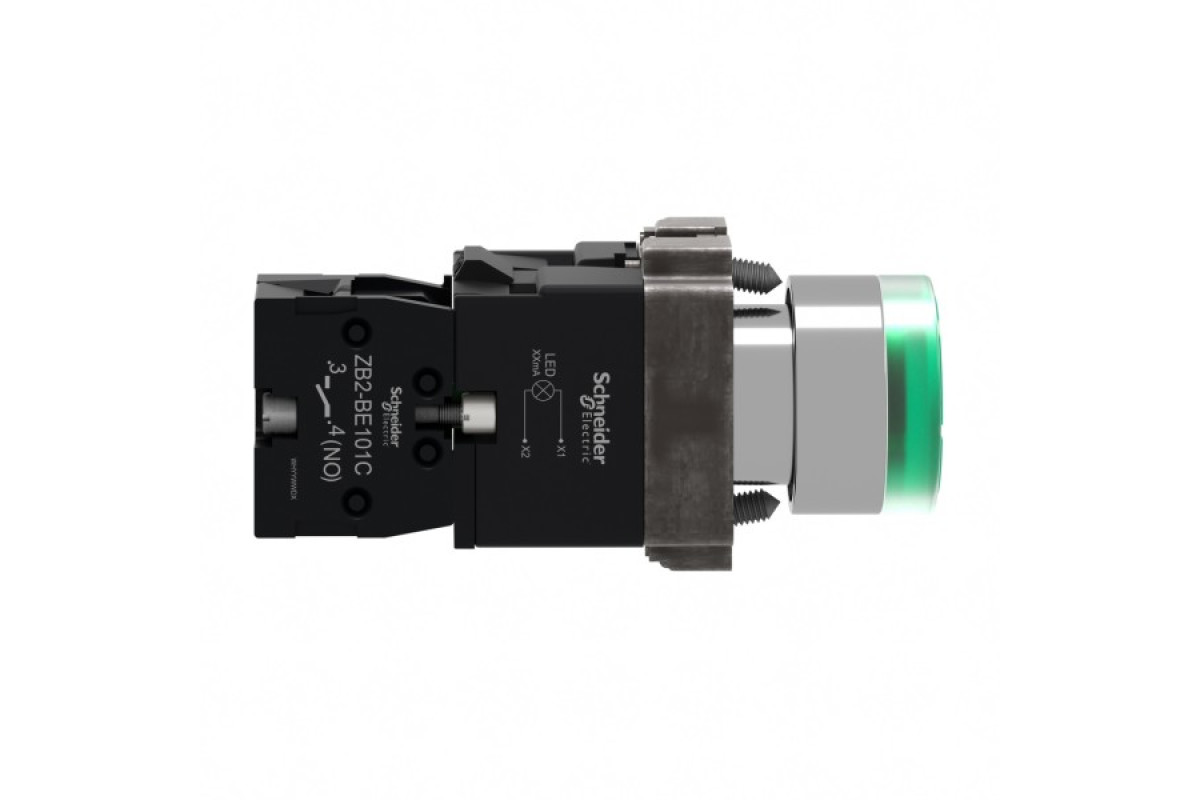 Кнопка з підсвічуванням, Easy Harmony XB2, пружинне повернення, 1NO (XB2BW33B1C)