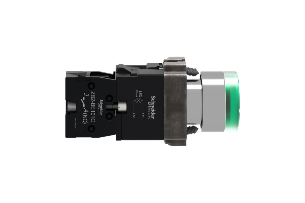 Кнопка з підсвічуванням, Easy Harmony XB2, пружинне повернення, 1NO (XB2BW33M1C)