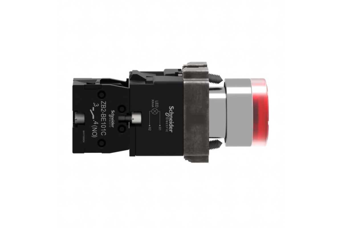 Кнопка з підсвічуванням, Easy Harmony XB2, пружинне повернення, 1NO (XB2BW34B1C)