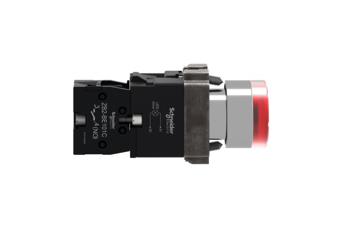 Кнопка з підсвічуванням, Easy Harmony XB2, пружинне повернення, 1NO (XB2BW34M1C)