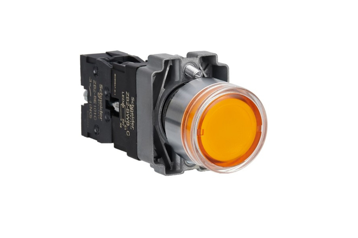 Кнопка з підсвічуванням, Easy Harmony XB2, пружинне повернення, 1NO (XB2BW35B1C)