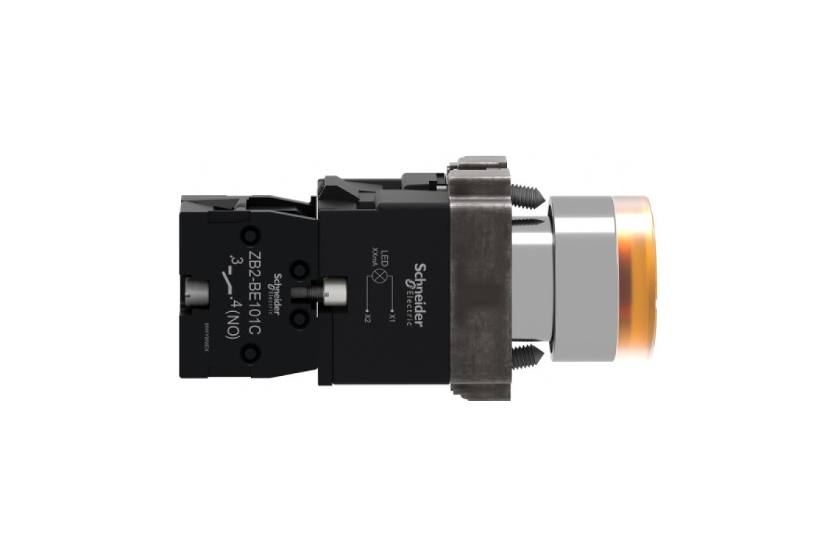 Кнопка з підсвічуванням, Easy Harmony XB2, пружинне повернення, 1NO (XB2BW35B1C)