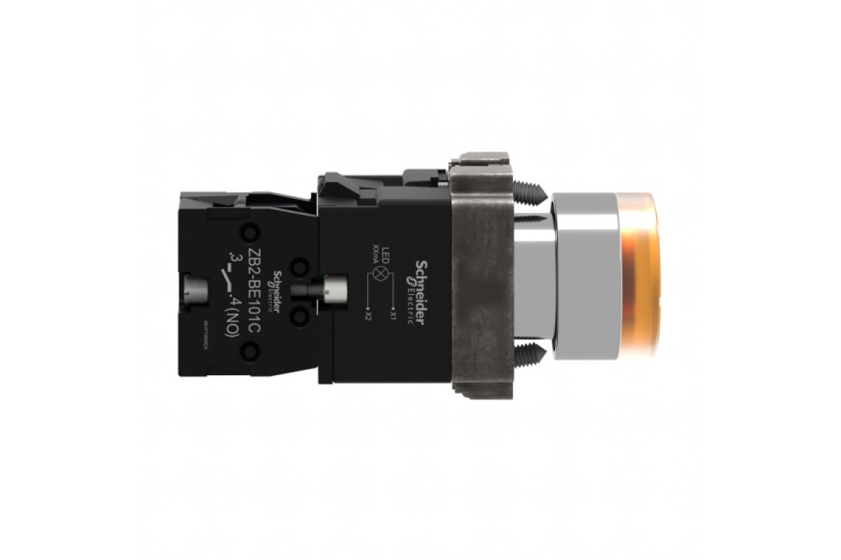 Кнопка з підсвічуванням, Easy Harmony XB2, пружинне повернення, 1NO (XB2BW35M1C)