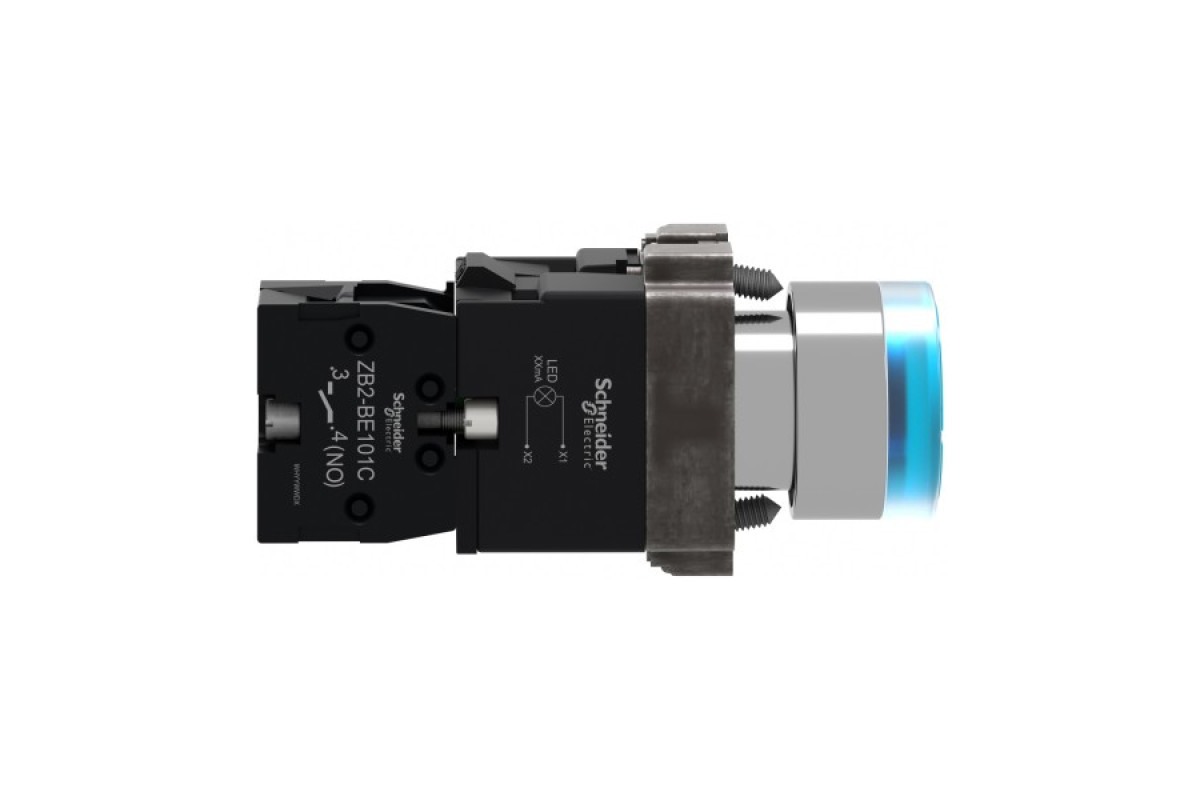 Кнопка з підсвічуванням, Easy Harmony XB2, пружинне повернення, 1NO (XB2BW36B1C)