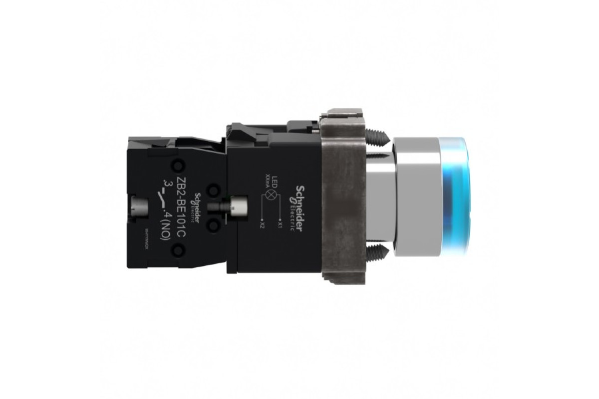 Кнопка з підсвічуванням, Easy Harmony XB2, пружинне повернення, 1NO (XB2BW36M1C)