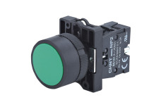 Кнопка пластикова NP2-EA31 без підсвітки зелена 1NO IP40 (574085)