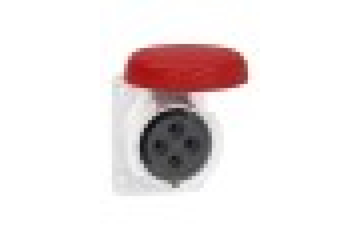 Розетка PRATIKA, пряма, 16A, 3P + E, 380-415 B AC, з'єднання гвинтами, панельна (PKF16G734)