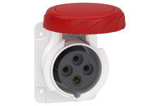 Розетка PRATIKA, пряма, 16A, 3P + E, 380-415 B AC, з'єднання гвинтами, панельна (PKF16G734)